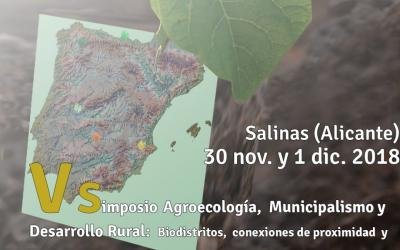 V SIMPOSIO AGROECOLOGÍA, MUNICIPALISMO Y DESARROLLO RURAL